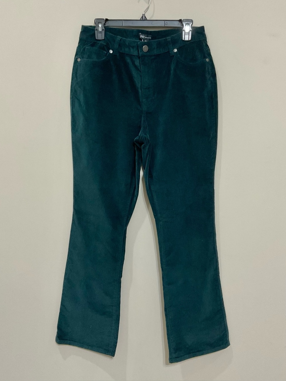 Jones New York Green Corduroy Pants Straight Leg Jean Style Size 12 JNY